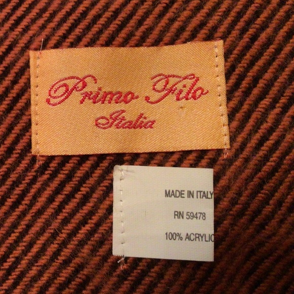 Vintage Primo Filo Italia Wrap Fringe Scarf - Picture 3 of 3